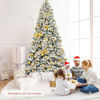 Picture of Snow Flocked Pine Christmas Tree - Flame Retardant PVC Christmas Tree - 5Ft, 6Ft and 6.9Ft with Metal Stand