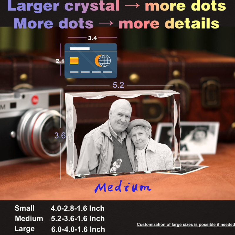Picture of Custom Photo 3D Laser Crystal Patterned