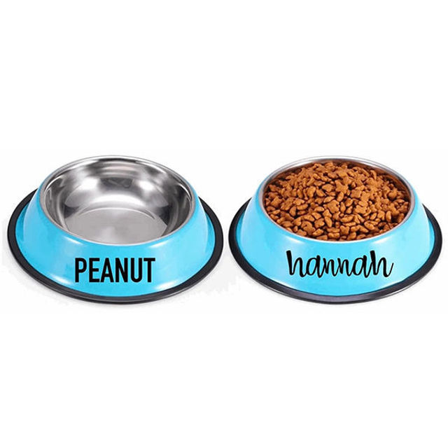 Picture of Custom Stainless Steel Pet bowls with Name - Personalized Water Bowls for Pets - Best Gift for Pet Person
