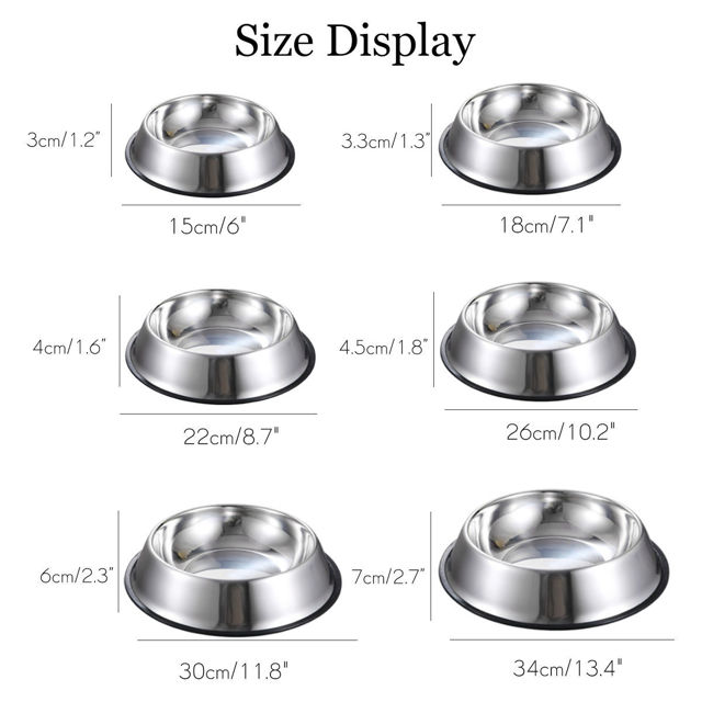 Picture of Custom Stainless Steel Pet bowls with Name - Personalized Water Bowls for Pets - Best Gift for Pet Person