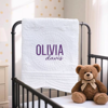 Picture of Custom Baby Name Blanket - Embroidered Letter Blanket - Custom Embroidered Baby Blanket