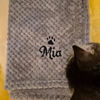 Picture of Custom Embroidered Flannel Blanket for Pets - Custom Dog or Cat Nap Blanket with Name