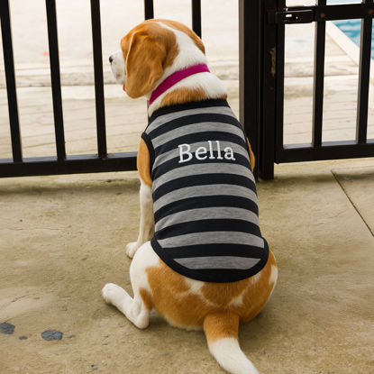 Picture of Custom Embroidered Stripe Clothing for Dog - Personalized Pet Clothing