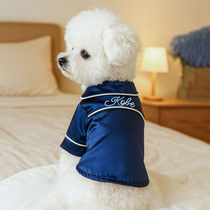 Picture of Custom Embroidered Sleepwear for Dog - Personalized Pet Pajamas for Dogs