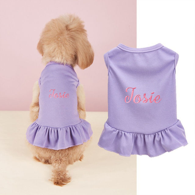 Picture of Custom Embroidered Pet Clothing - Personalized Dog and Cat Coat with Embroidered Name