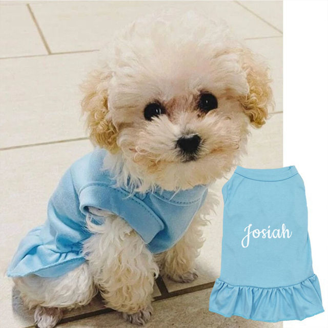 Picture of Custom Embroidered Pet Clothing - Personalized Dog and Cat Coat with Embroidered Name