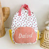 Picture of Custom Embroidered Name Backpack - Custom Strawberry Print Canvas Backpack - Personalized Name Backpack