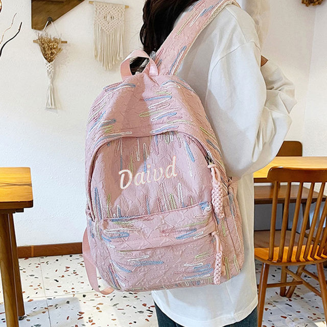 Picture of Custom Embroidered Name Backpack - Personalized Cartoon Graffiti Backpack - Personalized Kid Backpack