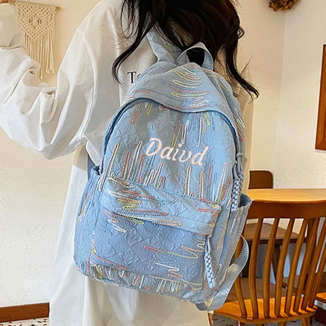 Picture of Custom Embroidered Name Backpack - Personalized Cartoon Graffiti Backpack - Personalized Kid Backpack