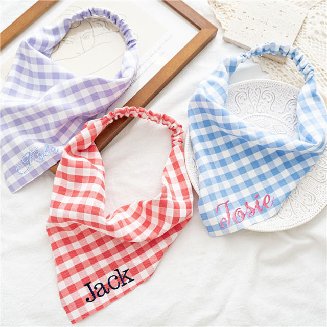 Picture of Custom Embroidered Pet Elastic Band Bandana - Personalized Bib for Weight Under 15kg Dog and Cat