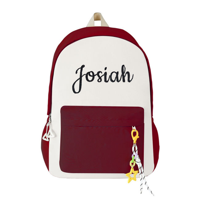 Picture of Custom Embroidered School Bag with Name - School Backpack for Kids - Back to School Gift