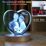 Picture of Custom 3D Crystal Photo in Heart