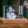 Picture of Personalized 3D Crystal Photo Rectangle – Custom Dog or Cat Memorial Gift – Engraved Crystal Keepsake with Your Photo