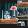 Picture of Personalized 3D Crystal Photo Rectangle – Custom Dog or Cat Memorial Gift – Engraved Crystal Keepsake with Your Photo