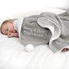 Picture of Custom Embroidered Blanket - Custom Name Jacquard Knit Pom Pom Blanket - Pom Pom and Sherpa Fleece Backing