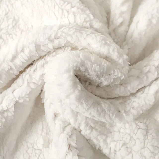 Picture of Custom Embroidered Blanket - Custom Name Jacquard Knit Pom Pom Blanket - Pom Pom and Sherpa Fleece Backing
