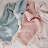 Picture of Custom Embroidered Baby Blanket - Custom Embroidered Baby Blanket - Custom Waffle Tassel Blanket
