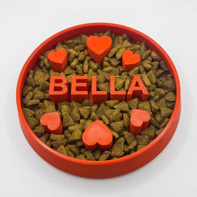 Picture of Custom Slow Feeder Pet Bowls - Personalized PLA 3D Printed Dog/Cat Bowl - Best Gift for Pet Person