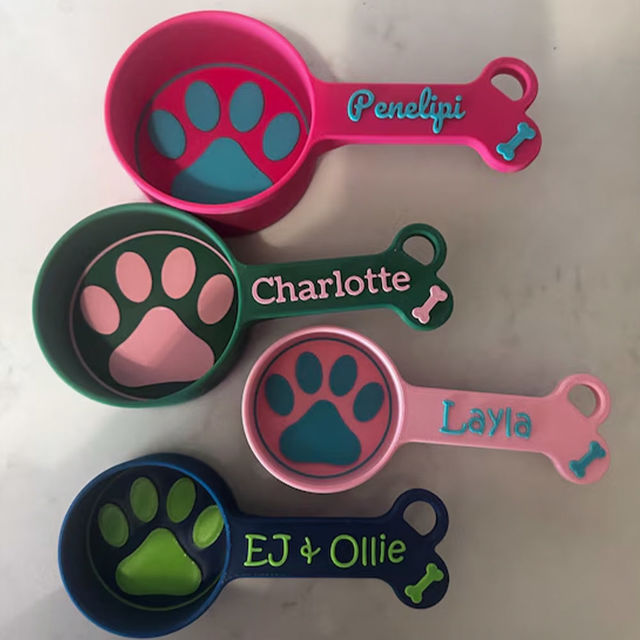Picture of Custom Pet Food Scoop - Personalized PLA 3D Printed Dog/Cat Food Scoop with Name  - Best Gift for Pet Person