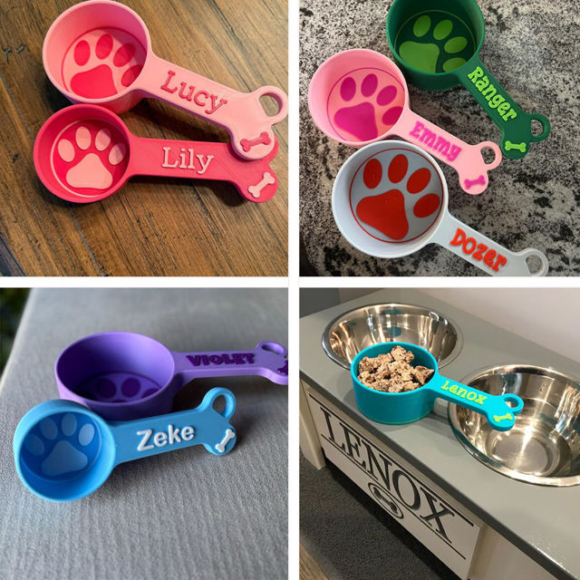 Picture of Custom Pet Food Scoop - Personalized PLA 3D Printed Dog/Cat Food Scoop with Name  - Best Gift for Pet Person