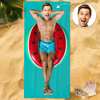Picture of Personalized Beach Towel - Personalized Towel Wrap - Watermelon Swim Ring