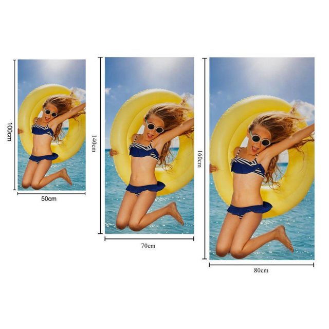 Picture of Personalized Funny Beach Towel - Custom Face Towel - Baby Body Shaped Fun Gift