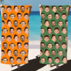 Picture of Personalized Face Print Beach Towel - Customized Fun Gift with Family Photos