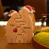 Picture of Personalized Wooden Christmas Bear Family Puzzle - Family Keepsake Home Decor Gift - Christmas Gift for Family