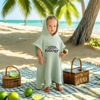 Picture of Personalized Kids Embroidered Hooded Bath Towel - Custom Waffle Beach Towel - Custom Waffle Cotton Bath Towel