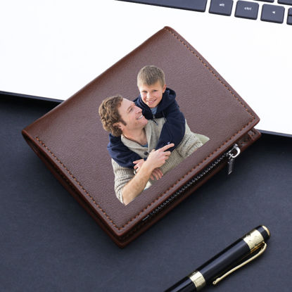 Picture of Custom Photo Men's Wallet - Personalized Name Wallet for Dads - Nice Father's Day Gift, Birthday Gift