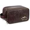 Picture of Custom Leather Toiletry Bag - Personalized Groomsmen Gifts - Travel Bag For Men