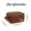 Picture of Custom Leather Toiletry Bag - Personalized Groomsmen Gifts - Travel Bag For Men