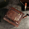 Picture of Custom Large Capacity Leather Toiletry Bag - Personalized Groomsmen Gifts - Travel Bag For Men
