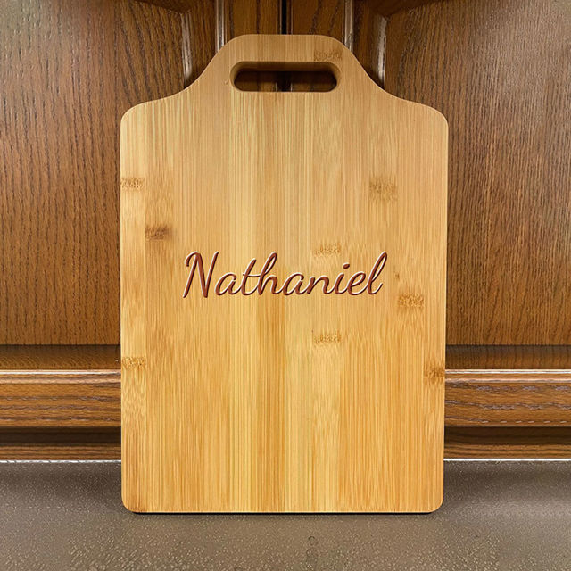 Picture of Personalized Single Name Cutting Board - Custom Cutting Board for Lovely Person - Best Anniversary Gift