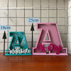 Picture of Personalized Wooden Letter Piggy Bank - Custom Name Coin Bank for Kids & Adults - Decorative Alphabet Money Box Gift