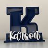 Picture of Personalized Wooden Letter Piggy Bank - Custom Name Coin Bank for Kids & Adults - Decorative Alphabet Money Box Gift