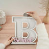 Picture of Personalized Wooden Letter Piggy Bank - Custom Name Coin Bank for Kids & Adults - Decorative Alphabet Money Box Gift