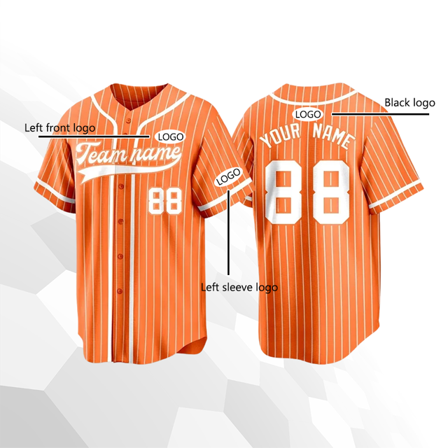 Picture of Custom Family Jerseys - Personalized Name and Number Jerseys - Custom Striped Baseball Jerseys
