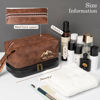 Picture of Custom PU Leather Toiletry Bag - Travel Bags For Men - Father's Day Gifts - Birthday Gift