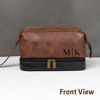 Picture of Custom PU Leather Toiletry Bag - Travel Bags For Men - Father's Day Gifts - Birthday Gift