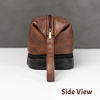 Picture of Custom PU Leather Toiletry Bag - Travel Bags For Men - Father's Day Gifts - Birthday Gift