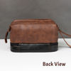 Picture of Custom PU Leather Toiletry Bag - Travel Bags For Men - Father's Day Gifts - Birthday Gift