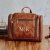 Picture of Custom Large Capacity PU Leather Toiletry Bag - Travel Bag For Men - Father's Day Gift - Groomsmen Gifts