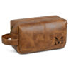 Picture of Personalized PU Leather Toiletry Bag - Travel Bag for Men - Birthday Gift - Simple but Elegant