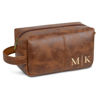 Picture of Personalized PU Leather Toiletry Bag - Travel Bag for Men - Birthday Gift - Simple but Elegant
