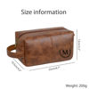 Picture of Personalized PU Leather Toiletry Bag - Travel Bag for Men - Birthday Gift - Simple but Elegant