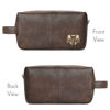 Picture of Personalized PU Leather Toiletry Bag - Travel Bag for Men - Birthday Gift - Simple but Elegant