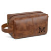Picture of Personalized PU Leather Toiletry Bag - Travel Bag for Men - Birthday Gift - Simple but Elegant