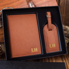 Picture of Personalized Passport Holder and Luggage Tag - Custom Passport Holder and Luggage Tag - Custom Travel Accessories - Gift Box