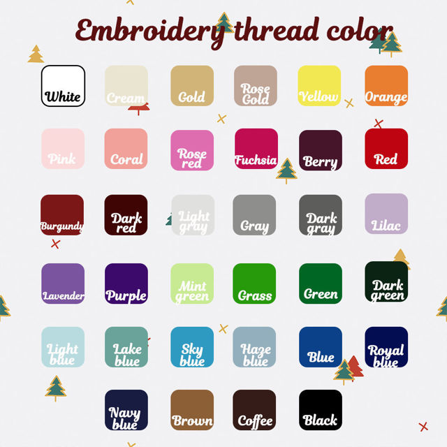 Picture of Personalized Embroidery Velvet Christmas Stocking - Custom Name Family Christmas Stocking - Xmas Stocking
